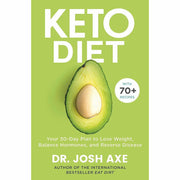 Collection of four paperback books on gut health, keto diet, and wellness by Whitehart, Dr. Josh Axe, and Iota Publishing.