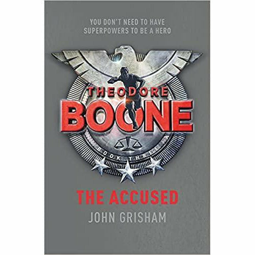 Theodore Boone series books 1-7 collection box set by John Grisham, featuring colorful book spines and cover art.