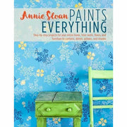 Two Annie Sloan books on paint techniques and transformations, featuring colorful covers and interior pages with project ideas.