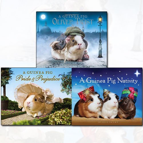 Hardcover Guinea Pig Series 3 Books Collection Set by Alex Goodwin and Charles Dickens, fiction series with colorful covers.