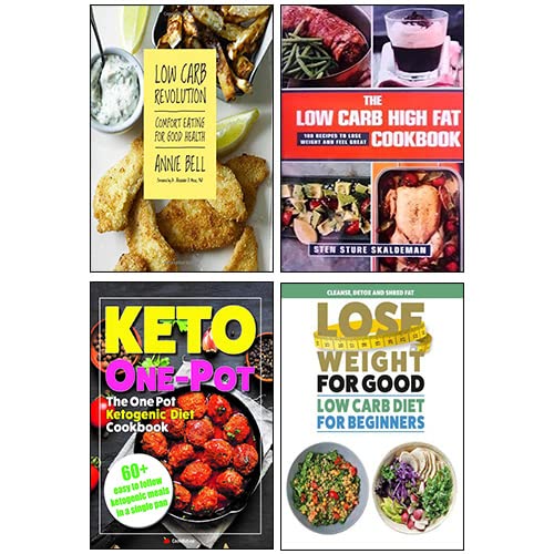 The Low Carb High Fat Cookbook, Low Carb Revolution, Lose Weight For Good: Low Carb Diet for Beginners, The One Pot Ketogenic Diet Cookbook 4 Books Collection Set - The Book Bundle