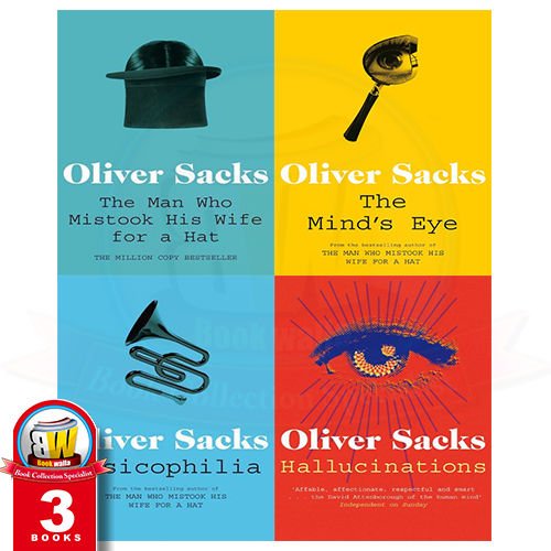 Oliver Sacks collection of four non-fiction paperback books, including The Man Who Mistook His Wife for a Hat and Musicophilia.