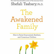 Set of two paperback books by Shefali Tsabary: The Conscious Parent and The Awakened Family, with yellow cover designs.