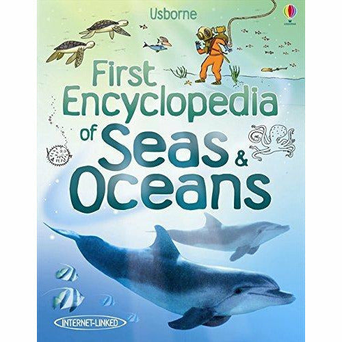 Usborne first encyclopedias series 2 : 3 books collection set (space, history, seas and oceans) - The Book Bundle