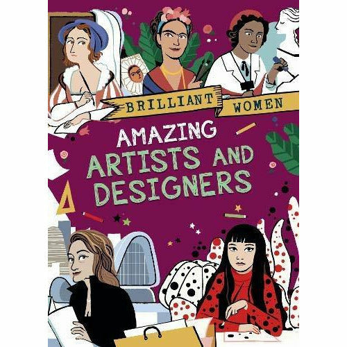 Collection of four nonfiction paperback books by Georgia Amson-Bradshaw featuring artists, designers, leaders, and activists.