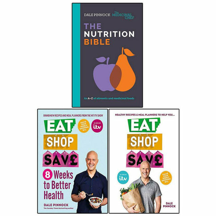 Dale Pinnock 3 Books Collection Set (Medicinal Chef, Eat Shop:8 Weeks & Recipes) - The Book Bundle