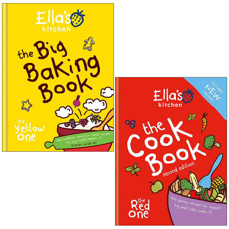 Ella's Kitchen Big Baking Book and Cookbook collection set, hardcover non-fiction books with colorful baking and cooking recipes.