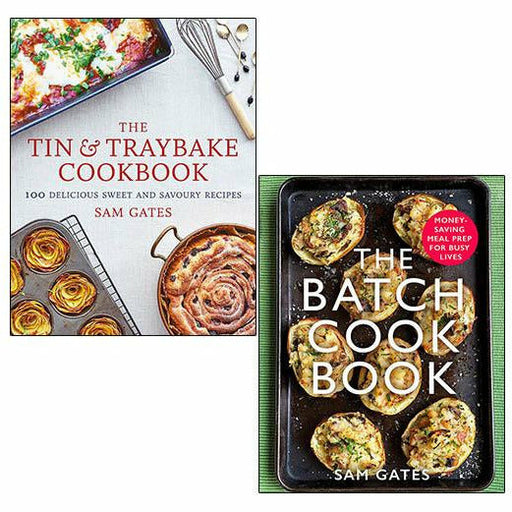 Sam Gates 2 Books Collection Set The Tin & Traybake, Batch Cook Book - The Book Bundle
