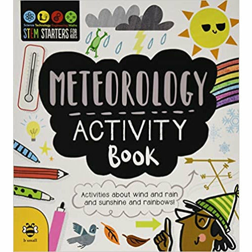 Set of 8 STEM activity books for kids by Jenny Jacoby, featuring science, robotics, geology, engineering, biology, meteorology, and math.