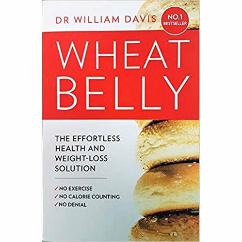 Dr William Davis Wheat Belly collection with two HarperCollins books on weight loss and grains, featuring book covers and titles.