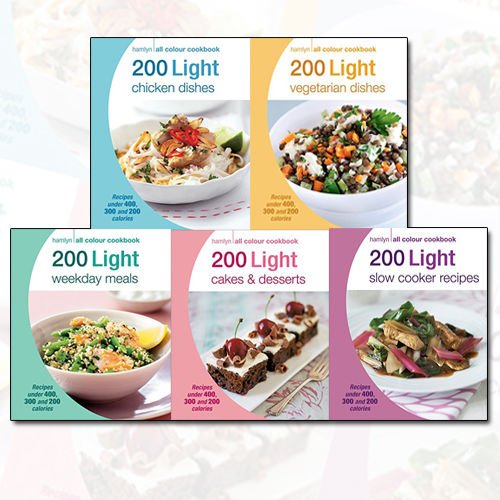 Hamlyn All Colour Cookbook 200 Light Recipes 5 Books Bundle Collection (200 Light Slow Cooker Recipes, 200 Light Cakes & Desserts) - The Book Bundle
