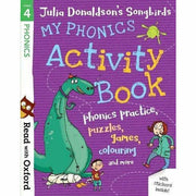 Set of four Oxford Read With Oxford My Phonics Activity Books by Julia Donaldson, stages 1 to 4, for early reading and phonics practice.