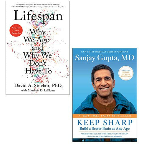 Keep Sharp By Sanjay Gupta, Lifespan [Hardcover] By David A. Sinclair and Matthew D. LaPlante 2 Books Collection Set - The Book Bundle