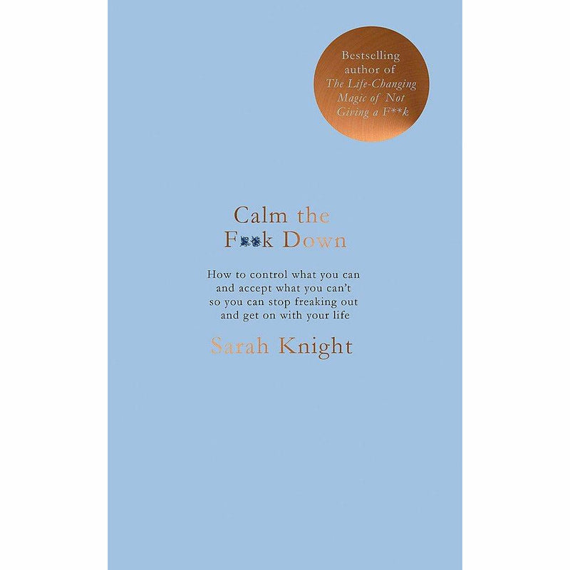 Set of four hardcover non-fiction books by Sarah Knight, "The Life-Changing Magic of Not Giving a F*ck" collection with colorful covers.
