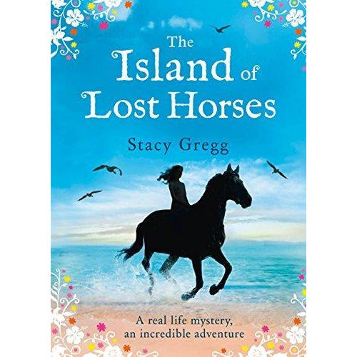 Four paperback books from Stacy Gregg's The Thunderbolt Pony and The Girl Who Rode the Wind collection, featuring colorful horse and girl covers.