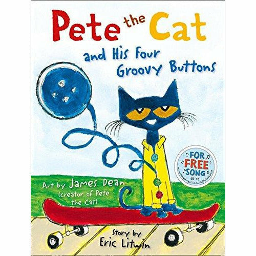 Pete the Cat and his Four Groovy Buttons Paperback NEW - The Book Bundle