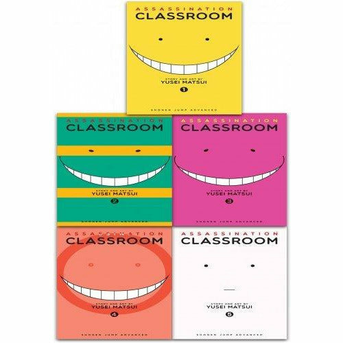 Assassination Classroom 5-book collection set by Yusei Matsui, paperback fiction series from VIZ Media LLC.
