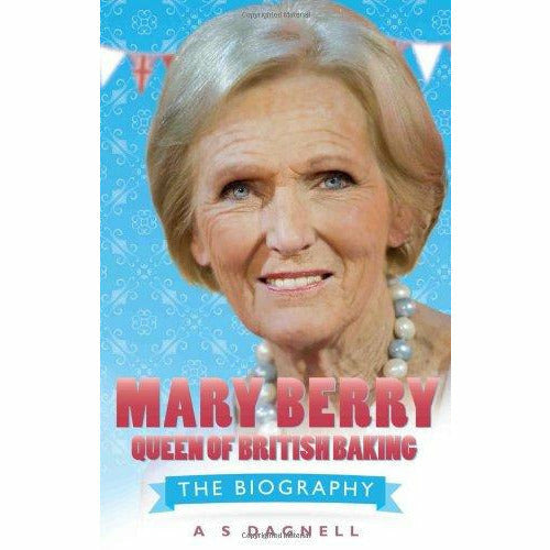 Hardcover biography of Mary Berry, Queen of British Baking, featuring a cover image with her portrait and book details.