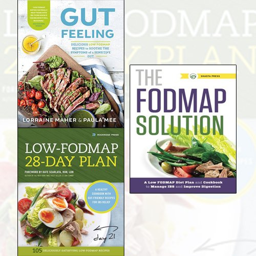 low-fodmap 28-day plan,the fodmap solution,gut feeling 3 books collection set - delicious low fodmap recipes to soothe - The Book Bundle