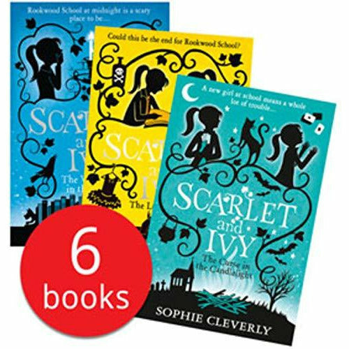 Six-book Scarlet and Ivy collection by Sophie Cleverly, paperback set featuring colorful covers for ages 9–12.