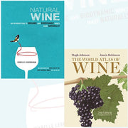 Hardcover book set of "The World Atlas of Wine" by Isabelle Legeron, featuring two natural wine and wine guide books.