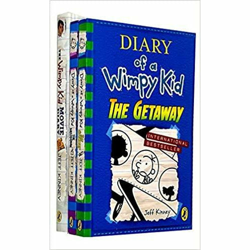 Jeff Kinney Collection Diary of a Wimpy Kid 3 Books Set (The Getaway, The Meltdown, The Wimpy Kid Movie Diary) - The Book Bundle