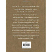 Hardcover copy of "The World Atlas of Coffee" by James Hoffmann, featuring coffee beans and brewing equipment on the cover.