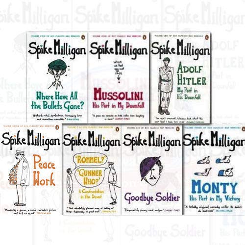 Spike Milligan Classic War Memoirs Collection 7 Books Set (Adolf Hitler,Rommel,Monty,Mussolini,Where have all the Bullets,Goodbye) - The Book Bundle