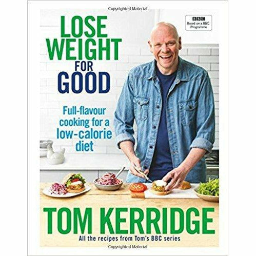 Lose Weight for Good & Slow Cooker Soup Diet books by Tom Kerridge, featuring healthy recipes and dietary tips, in mixed formats.
