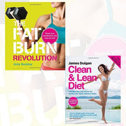 Paperback book set titled "The Fat Burn Revolution" and "Clean & Lean Diet" by Julia Buckley, featuring two health and diet books.