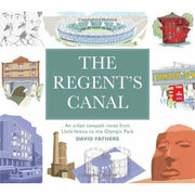 Set of three paperback books by David Fathers showcasing London's hidden rivers, Thames Path, and Regent Canal in non-fiction.