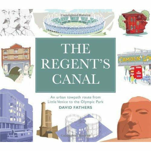 Set of three paperback books by David Fathers showcasing London's hidden rivers, Thames Path, and Regent Canal in non-fiction.