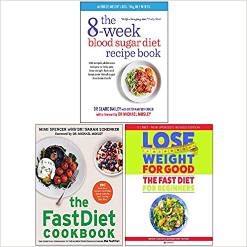 The 8-week Blood Sugar Diet Recipe Book, The Fastdiet Cookbook, Fast Diet For Beginners 3 Books Collection Set - The Book Bundle