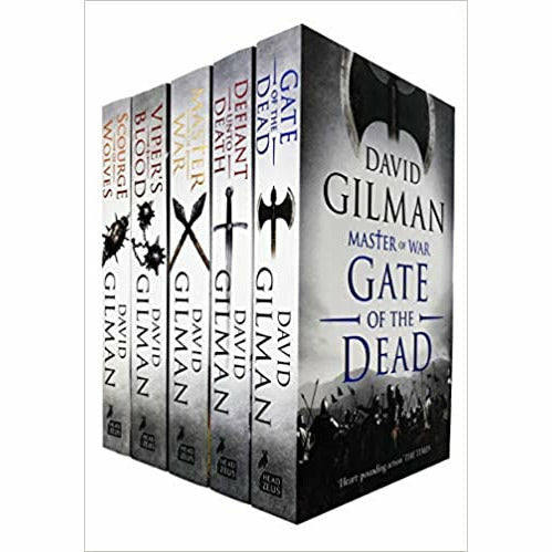 David Gilman Master of War Series 5 Books Collection Set - Master of War, Defiant Unto Death, Gate of the Dead, Vipers Blood, Scourge of Wolves - The Book Bundle
