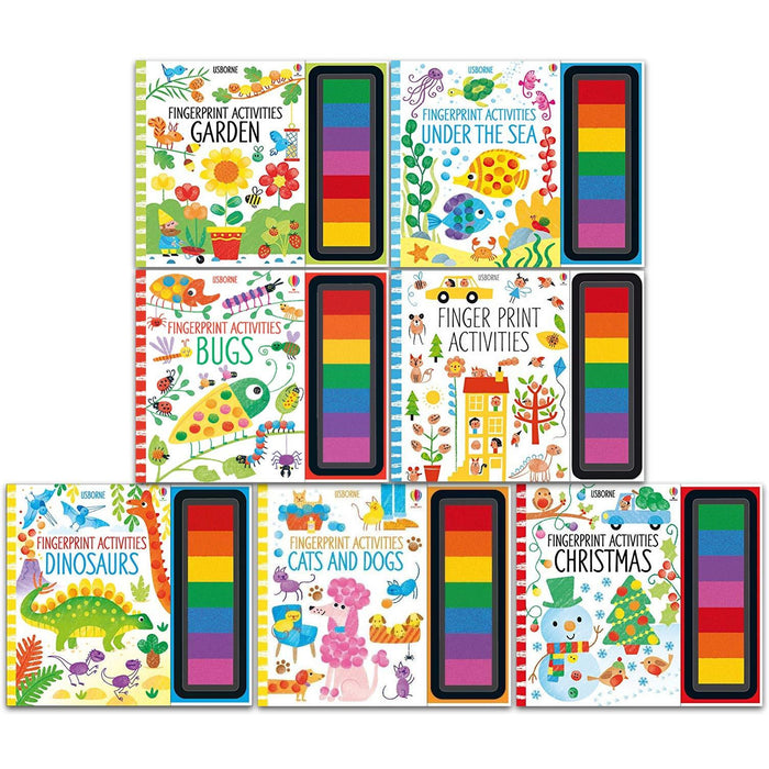 Usborne Fingerprint Activities Series 7 Books Collection Set (Under the Sea, Fingerprint) - The Book Bundle