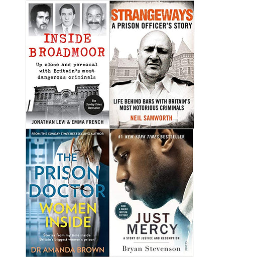 Inside Broadmoor,Strangeways,Prison Doctor,Just Mercy 4 Books Set - The Book Bundle
