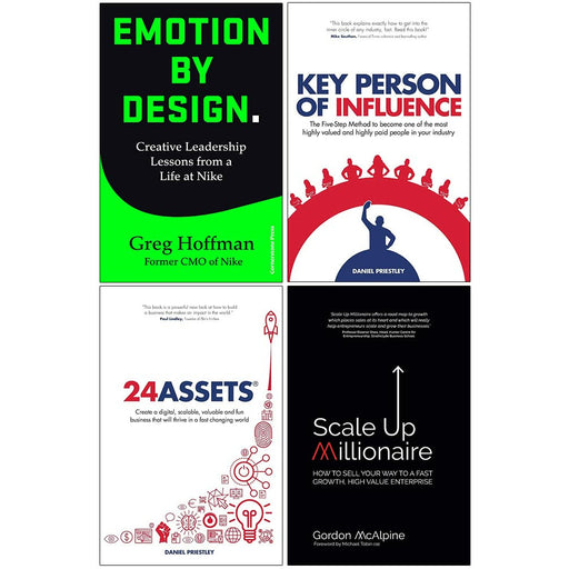 Emotion by Design [Hardcover], Key Person of Influence, 24 Assets, Scale Up Millionaire 4 Books Collection Set - The Book Bundle