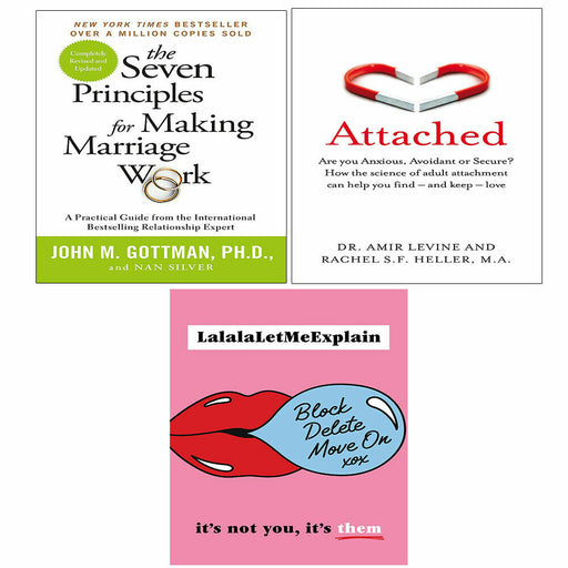 Seven Principles Making Marriage Work,Attached,Block,Delete,Move On 3 Books Set - The Book Bundle