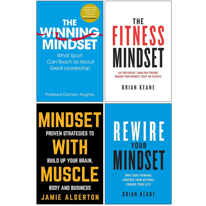 The Winning Mindset, The Fitness Mindset, Mindset With Muscle, Rewire Your Mindset 4 Books Collection Set - The Book Bundle