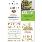 Collection of four non-fiction books by Jill Bolte Taylor and Brian Tracy, including My Stroke of Insight and Eat That Frog!