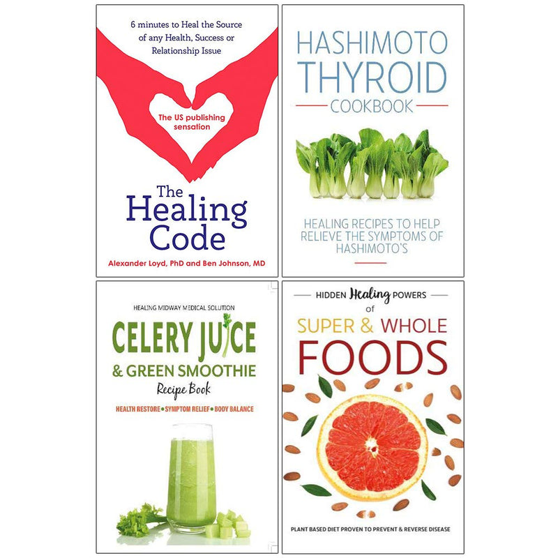 Healing Code, Hashimoto Thyroid, Celery Juice & Green Smoothie, Hidden Healing Powers  4 Books Collection Set - The Book Bundle