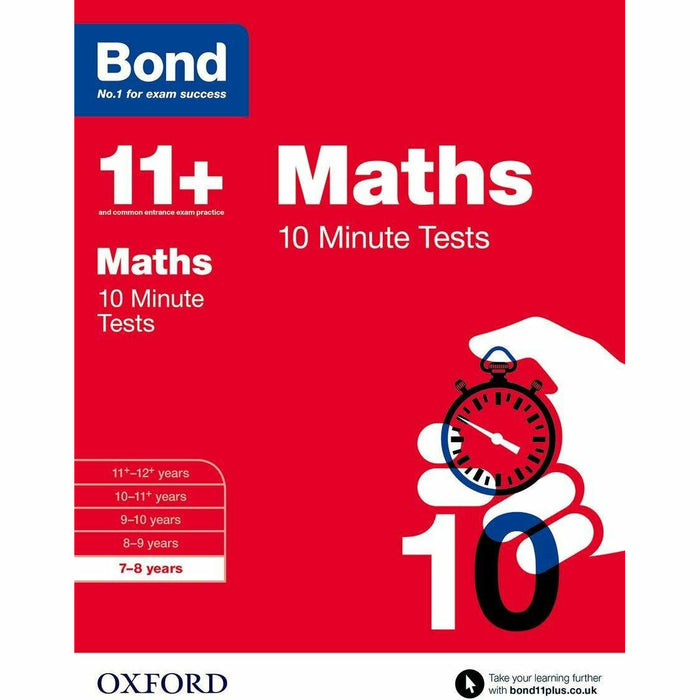 Bond 11+: 10 Minute Tests ,7-8 years Bundle: English, Maths, Non-verbal Reasoning, Verbal Reasoning - The Book Bundle