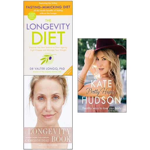 Longevity diet and book, pretty happy 3 books collection set - The Book Bundle