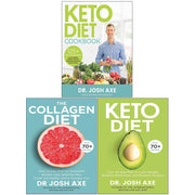 Dr Josh Axe 3 Books Collection Set (Keto Diet Cookbook, The Collagen Diet, Keto Diet) - The Book Bundle