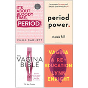 Set of four non-fiction books on women's health and sexuality, including Period Power and The Vagina Bible, by Emma Barnett and Maisie Hill.