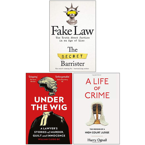 Fake Law [Hardcover], Under the Wig, A Life Of Crime 3 Books Collection Set - The Book Bundle