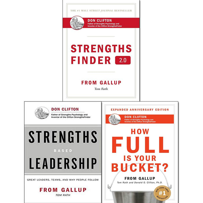 Tom Rath 3 Books Collection Set (StrengthsFinder 2.0, How Full Is Your Bucket? and Strengths Based Leadership) - The Book Bundle