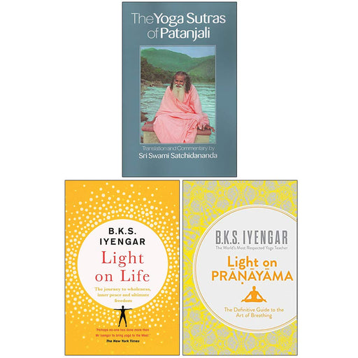 Yoga Sutras of Patanjali, Light on Life, Light on Pranayama 3 Books Collection Set - The Book Bundle