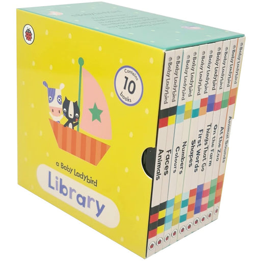 A Baby Ladybird Library 10 Books Collection Set (Animals, Faces, Colours, Number) - The Book Bundle
