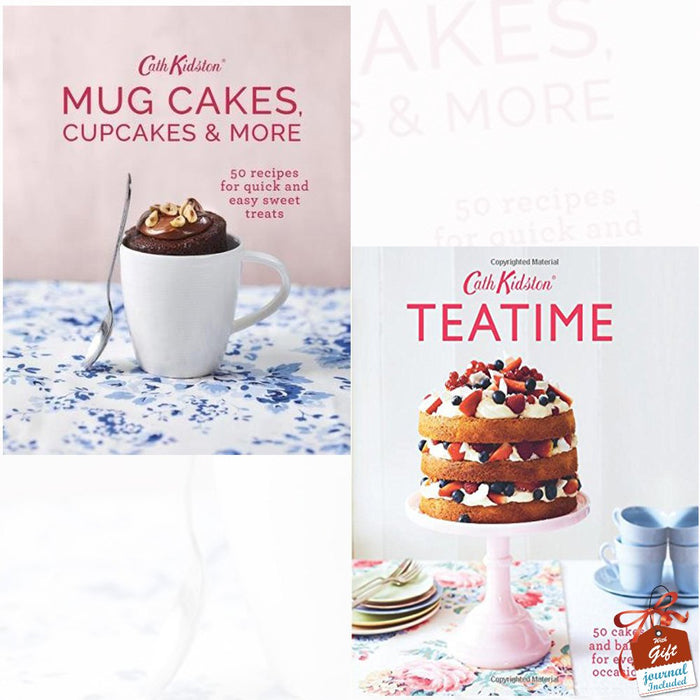 Cath Kidston Mug Cakes, Cupcakes and More! and Teatime 2 Books Collection Set With Gift Journal - 50 cakes and bakes for every occasion - The Book Bundle